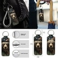 thumbnail image 7 of Uorisanigo Bear Flag 10 Pieces Cars Seat Covers Full Set with Steering Wheel Cover and Car Seat Belt Pad Cover Car Water Cup Coaster Keychains Comfortable Elastic Suitable for Cars and SUVs, 7 of 7