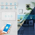 thumbnail image 3 of 3 Gang Interrupteur Tactile Intelligent, Interrupteur Standard Américain, Contrôle par Application à Distance, Interrupteur Tactile en Verre Trempé, Interrupteur, Blanc, 3 of 8