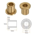thumbnail image 2 of Flange Bearing Sleeve 6mm x 10mm x 12mm Bronze Self Lubricating Bushings, 6 Pieces, 2 of 5