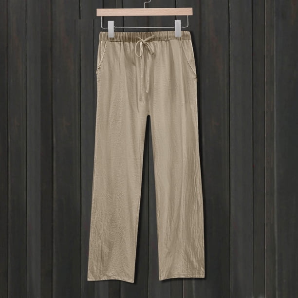 WILLBEST Pantalones Casuales Cómodos para Mujer, Pantalones de Entrenamiento Diarios con Cintura Elástica, Pantalones Largos Holgados y Sólidos con Bolsillos para Uso Diario. Chica
