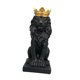 thumbnail image 4 of Figura de león con corona, adorno de mesa, colección decorativa artesanal para escritorio Negro, 4 of 9