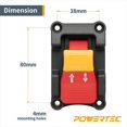 POWERTEC 120V/230V Dual Voltage Safety On/Off Locking Switch, 1HP Table