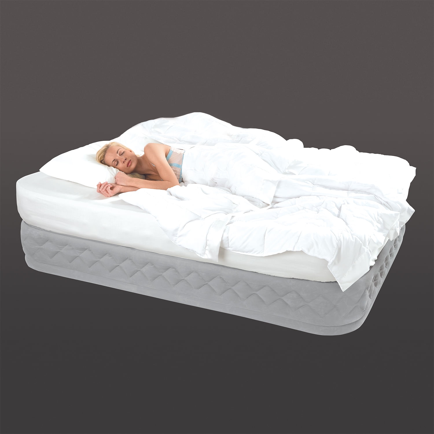 Intex Queen 20 Durabeam Supreme Air Flow Airbed Mattress With Built In Pump 1 Each Walmart Com Walmart Com