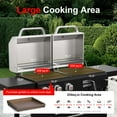 thumbnail image 6 of Brand-Man Propane Gas and Charcoal Grill Combo, Dual Fuel BBQ Combo Grill with Stainless Steel Lids for Outdoor Kitchen & Backyard Barbecue, 6 of 9