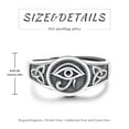 thumbnail image 6 of Midir&Etain Eye of Horus Ring for Men 925 Sterling Silver Adjustable Ring Celtic Knot Lucky Eye Protection egyptian Jewelry Birthday Christmas Gifts, 6 of 7
