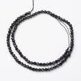thumbnail image 2 of 2strands Natural Black Spinel Bead Strands Faceted Round 5mm Hole: 1mm about 72pcs/strand 15.5 inch, 2 of 2