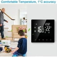 thumbnail image 2 of 16A Digital Thermostat, LCD Display, Touchscreen, Programmable, for Home, School, Office, Hotel, White, 2 of 5