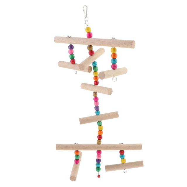 mascota pájaro escalada escalera loro soporte colgante juguete pájaro masticar juguete para loro jinwen Soporte para loros