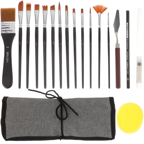 Soimiss 1 Set of Nylon Paint Brushes Professional for Painters in Black with Round Brush Tips for Outdoor Sketching Back to School