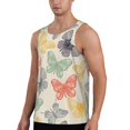 thumbnail image 2 of Easygdp Butterfly Men's Tank Top, Sleeveless Muscle T Shirts, Breathable, Quick-Dry, Loose for Gym, Running, Fitness - 3X-Large, 2 of 9