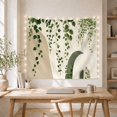 thumbnail image 5 of Heart-Shaped Green Vines Cascading Against White Arches, Serene Minimalist for Plant Lovers, Botanical Wall Art Decor, Housewarming Gift Tapestry Wall Hanging for Bedroom and Living Room, 5 of 7