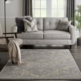 thumbnail image 2 of Nourison Home Moroccan Celebration KI382 Gray/Ivory/Blue Indoor Area Rug - 5'3 X 7'3, 2 of 8