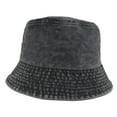 thumbnail image 4 of UJNDER Washed Denim Bucket Hat for Casual Outdoor Use Adjustable Lightweight Unisex Design Ideal for Sun and Everyday Wear Wine, 4 of 5