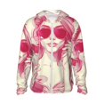 thumbnail image 1 of Balery Ace Of Diamonds Lady Sudadera ligera de manga larga con capucha y protección solar UPF 50+ para hombre y mujer, ideal para pesca y running-Small, 1 of 7