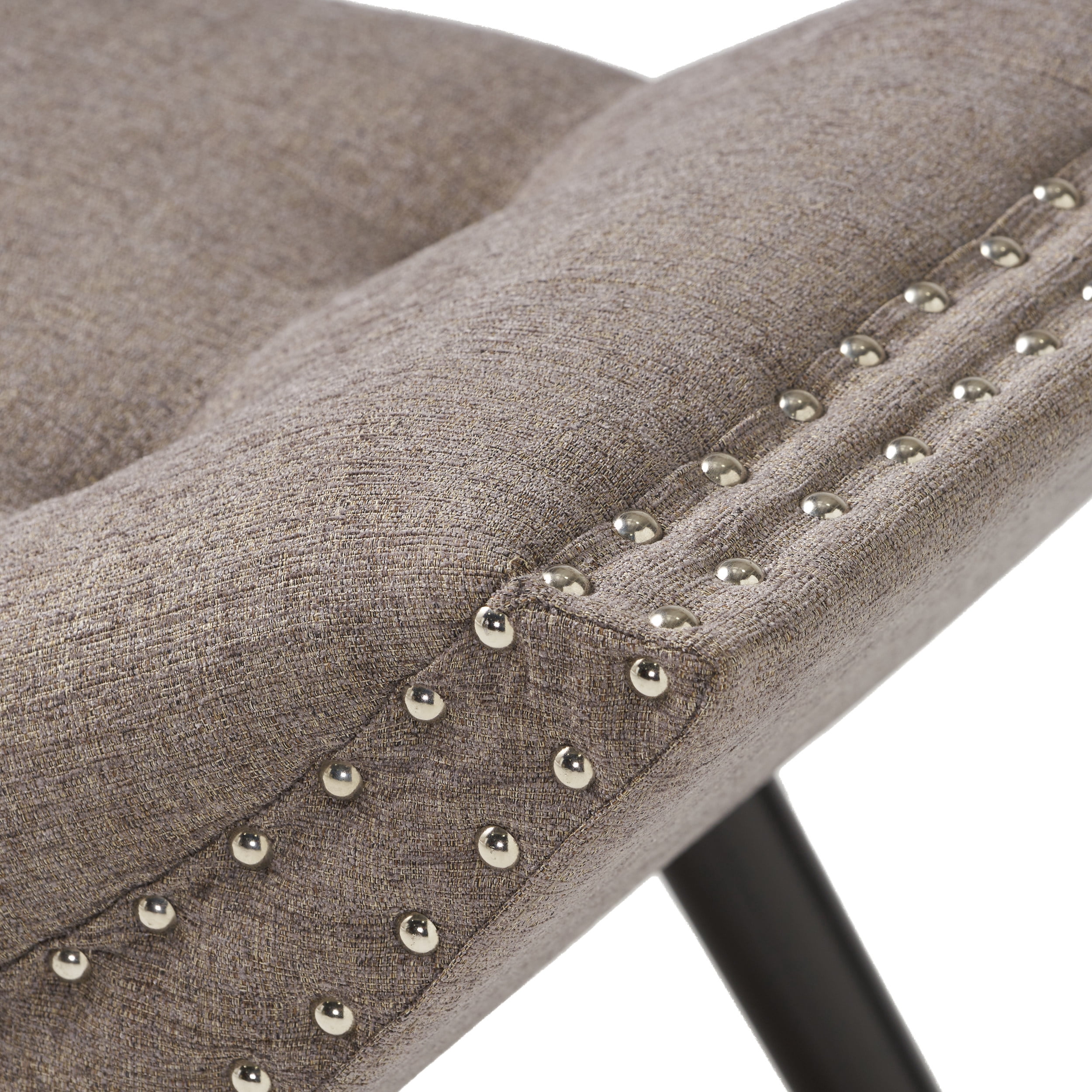 Noble House Petra Fabric Ottoman, Beige