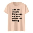 thumbnail image 4 of WENWU Womens Sarcastic T Shirts with Funny Sayings Novelty Graphic Tees for Women Women Loose Tops Summer Women Shirt Small, 4 of 5