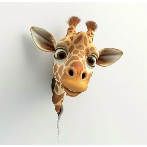Peeking 3D Giraffe for Car Bumper, Window, Car Panel, and Trunk Cute Funny Vinyl Waterproof Unique Car Sticker Decal
