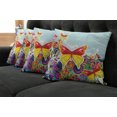 thumbnail image 5 of Ambesonne Colorful Throw Pillow Cover 4 Pack, Nature Leaves Butterfly, 20", Multicolor, 5 of 5