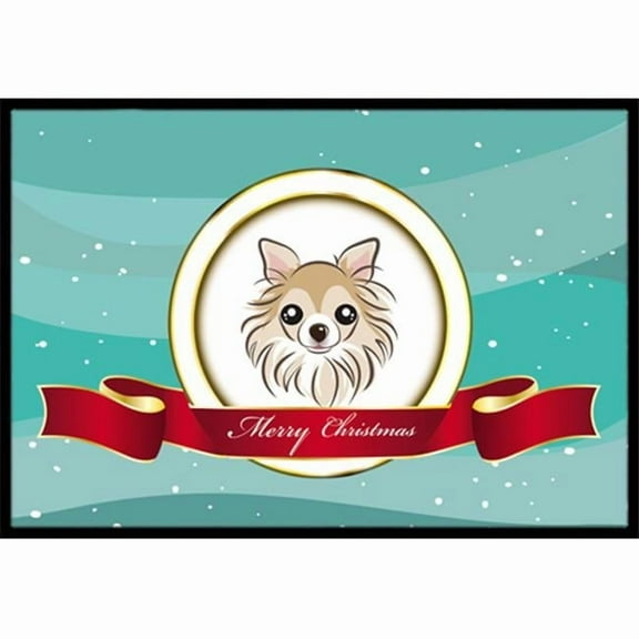 Caroline's Treasures BB1561JMAT Chihuahua Merry Christmas Door Mat, Indoor Rug or Outdoor Welcome Mat 24x36 Doormat ,
