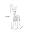 thumbnail image 5 of Set of Acrylic Christmas Reindeer Ornaments, Transparent Deer Figurines for Xmas Tree, Crystal Elk Decorations for Fireplace & Table, 5 of 7