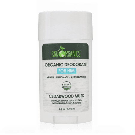 Sky Organics  Organic Deodorant for Men by Sky Organics - Cedarwood Musk -100% Natural Antiperspirant- Alu 1 