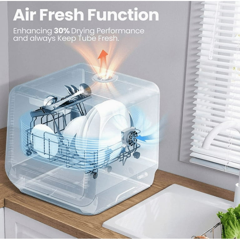 Portable Countertop Dishwasher, GDNTMU Mini Dishwasher with 4 Washing  Programs,Air-dry Function,Automatic Dishwasher Deep Heating Cleaning  Machine for