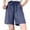 *Dark Blue, variant on ClodeEU Women's High Waisted Lightweight Denim Knee Length Shorts , Summer Jean Bermuda Short Dark Blue,Womens Plus XXXXL