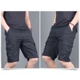 thumbnail image 4 of Herrnalise Mens Work Shorts 9" Work Pants for Mens Portable Phone Charge Shorts Multi Pokets Cargo Shorts Comfy Cotton blend Shorts Black, 4 of 7