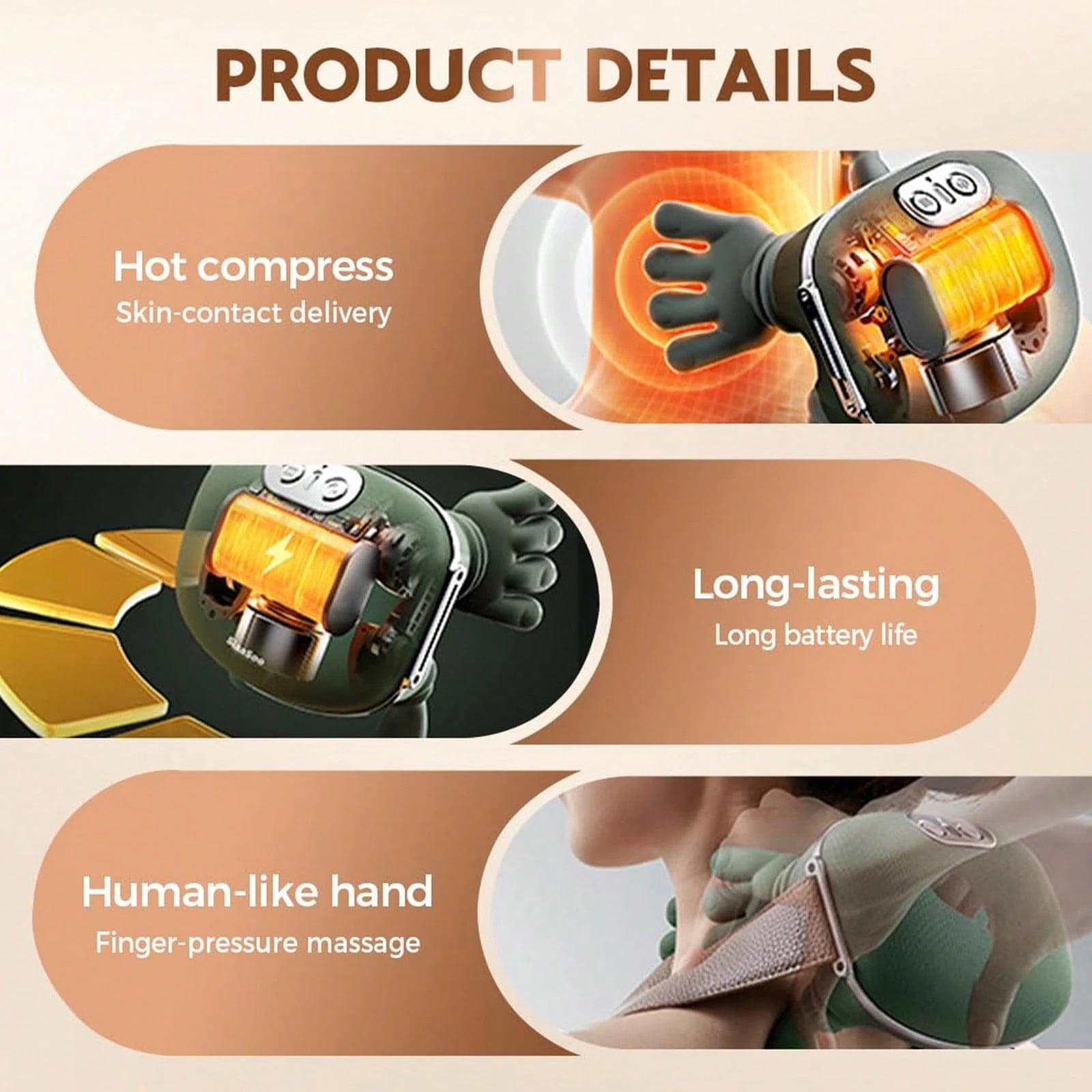 HEMXSZH 1 PCS Shoulder And Neck Massager, Acupressure Back And Neck Massager, Kneading Massage Pillow, Electric Massager, Therapeutic Massage, Acupressure Device, Kneading Design,  Green