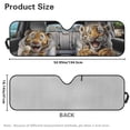 thumbnail image 7 of XYZCANDO Cute Tiger Windshield Sun Shade Aluminum Foil Film Car Winshied Sunshade Compatible with 2007-2024 Wrangler Rubicon Sahara TJ JK JKU 2 & 4 Door 51.57 in *16.14 in, 7 of 7