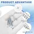 thumbnail image 4 of Uxcell 60 Pcs M4 x 30mm Vis Autotaraudeuses Blanches pour Métal, Argent, 4 of 6