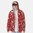 thumbnail image 2 of Fotbe Red Christmas Cheer. Chaqueta con Protección Solar UPF 50+ para Hombre y Mujer, Camisa con Capucha y Bolsillos-Small, 2 of 7