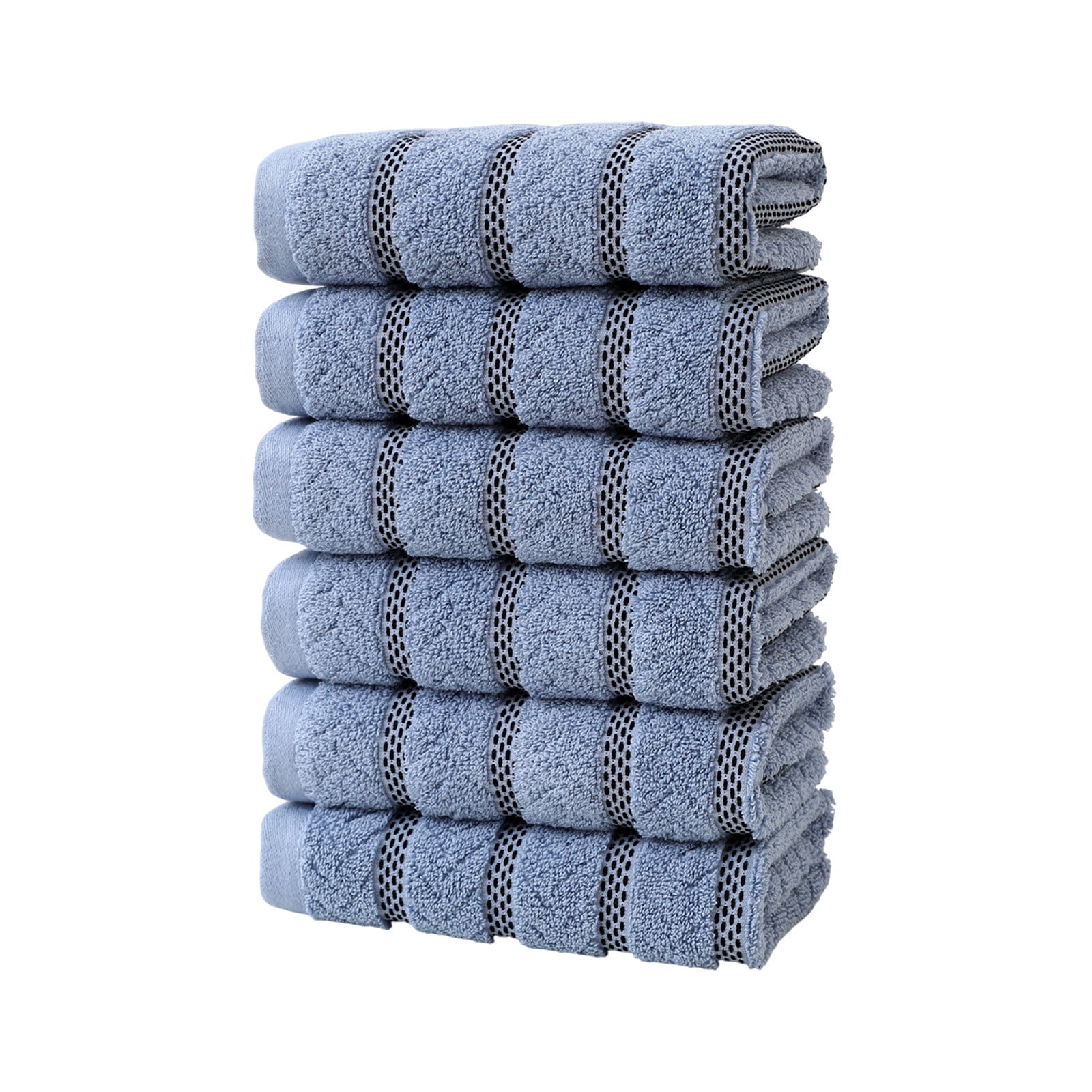 Summer Savings Clearance! Boovnll 6 Pack Hand Towels for Bathroom, 13x29" Super Soft & Absorbent Quick Dry Solid Color Cotton Towels, Thicken Microfiber Hand Towels for Hotel, Pool, Spa, Beach, Towels