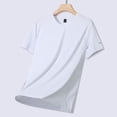thumbnail image 6 of Leey-World Tshirt for Men Men's T-Shirts Short Sleeve Knit Shirts Casual Crewneck Ribbed Dress Tee Shirt(White,7XL), 6 of 9