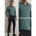 thumbnail image 5 of DARING DIVA Men's Soft Long Sleeve Button Down Business Formal Dress Shirt M Green, 5 of 5