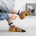 thumbnail image 4 of Salouo Daisy Sunflower Lazy Cat Pattern Unisex Middle Tube Socks,Middle-Finger Knee High Socks Over The Calf Tube Stocking Crew Stockings for Women and Men Tube Socks, 4 of 8