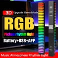 thumbnail image 4 of D10 Pantalla 3D RGB 32LED Luz de tira de ritmo de captación activada por voz (5V USB) Hugtrwg Nuevos Originales, 4 of 8