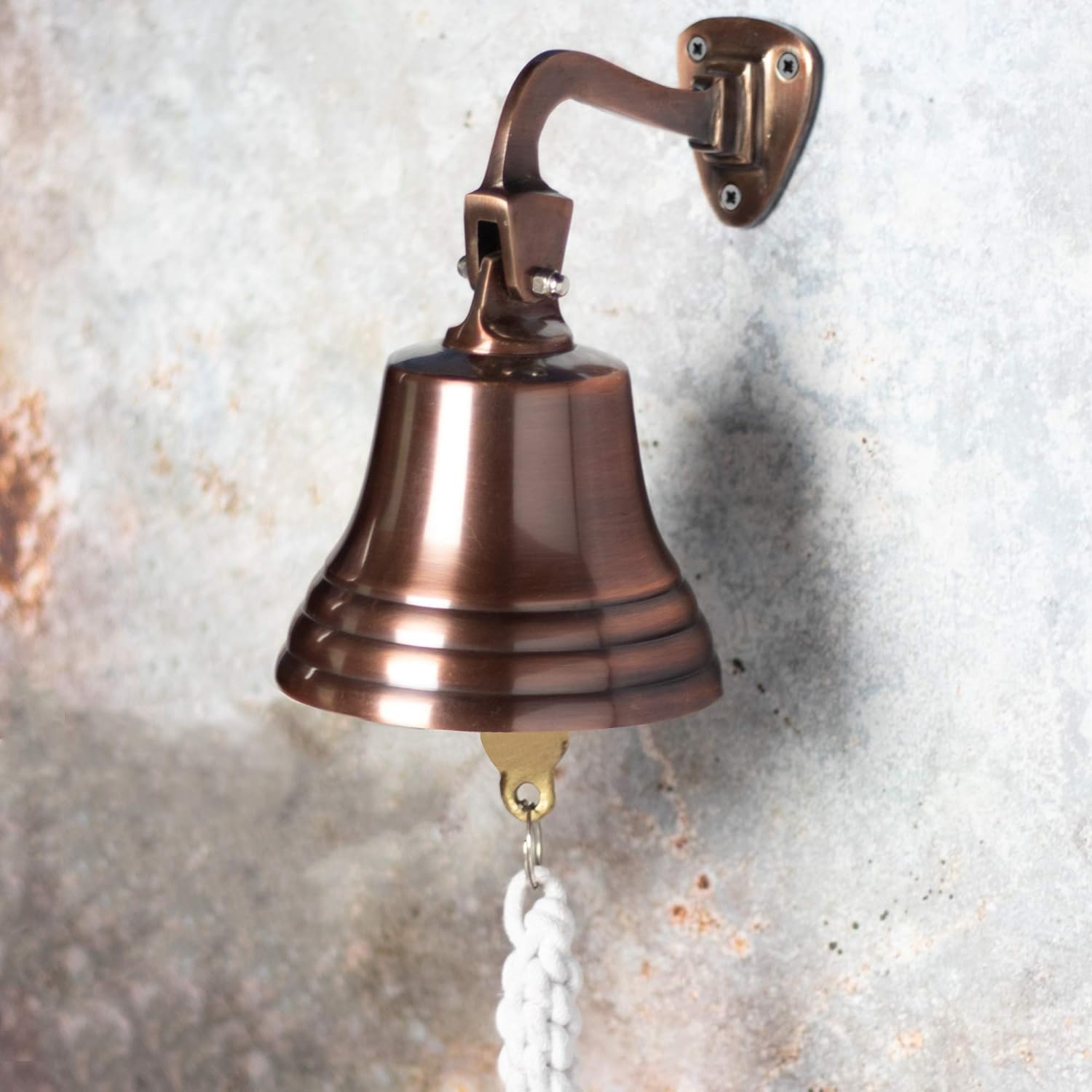 Wall Mounted Traditional Door Bell - Bronze | Nautical Themed Ship Bell Ringer | Ideal for Home