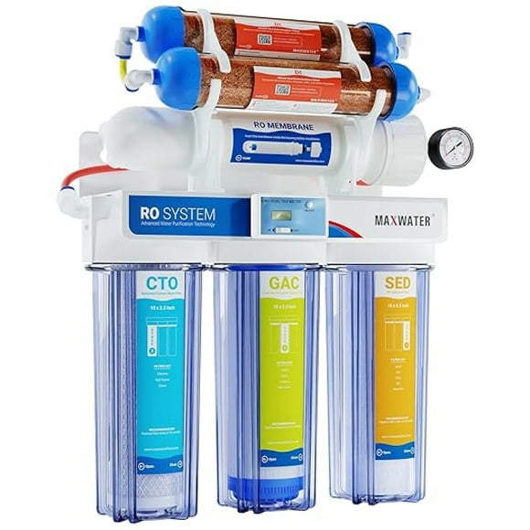 Water Purification System for Aquarium 6 Stage 100 GPD Reverse Osmosis System to Filter Water