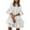 HB196 White, variant on Curuila Womens Summer Dresses Solid Color Crew Neck Short Sleeve Button Comfort Ruffle Short Dress Black Size L