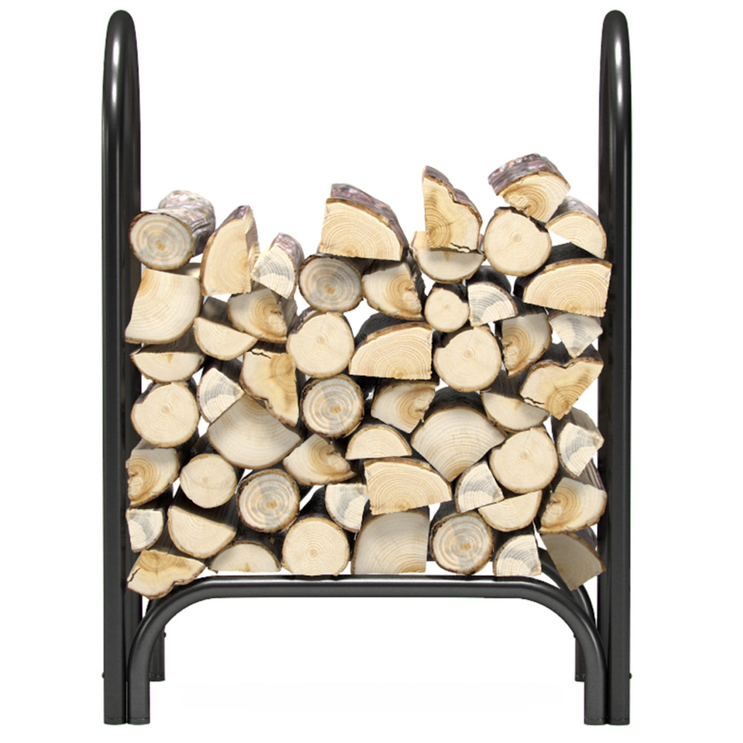 Regal Flame 28" Heavy Duty Firewood Shelter Log Rack for Fireplaces and Fire Pits to Enjoy a Real Fire or Complement Vent-Free