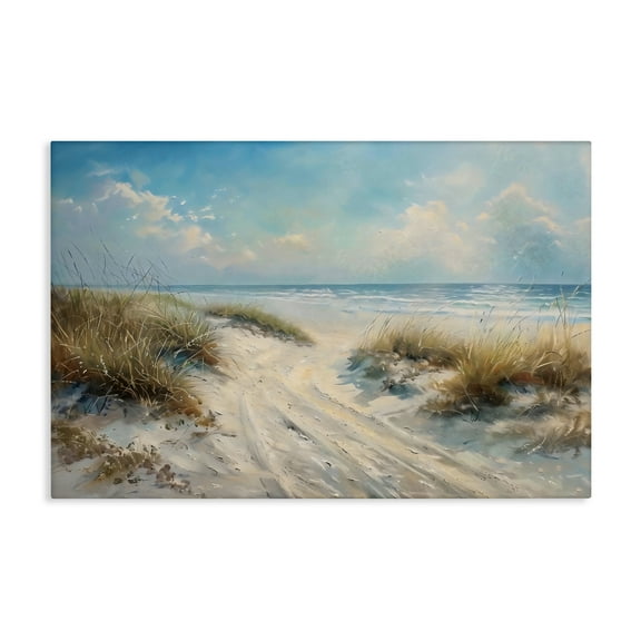 Stupell Industries Shoreline Serenity Beach Canvas Wall Art design by LSR Creative Studio, 16 x 24