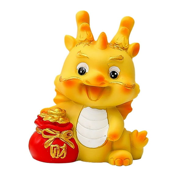 Riforla Dragon Year Collectible Figurine (Small Size Non Moving Head) | Exquisite Decor for & Fortune | Quality | for Chinese New Year Desktop Ornament Home Decor F