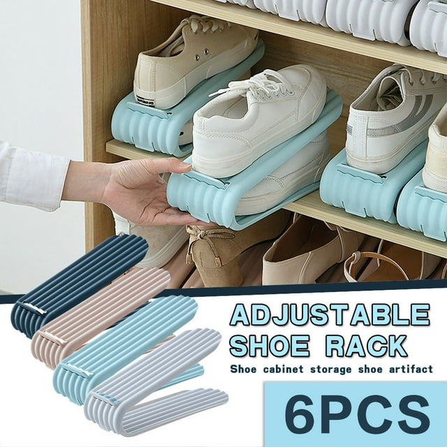 Vaidha 6PC Space-saving 2-layer Shoe Rack Shoe Shoe Rack