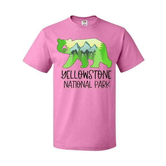 Inktastic Yellowstone National Park- Mountains and Bear Shape T-Shirt