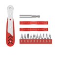 thumbnail image 1 of 14 Pcs Clé à Cliquet Hexagonale Tournevis 1/4 Pouce Outils de Réparation Rouge, 1 of 5