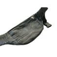 thumbnail image 3 of Black Leather Sport Fanny Pack Travel Waist Hip Jogging Zip Hip Bag Unisex, 3 of 6