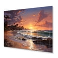 thumbnail image 2 of Designart "Beach Sunset Serenity III" Nautical & Beach Metal Wall Art, 2 of 5