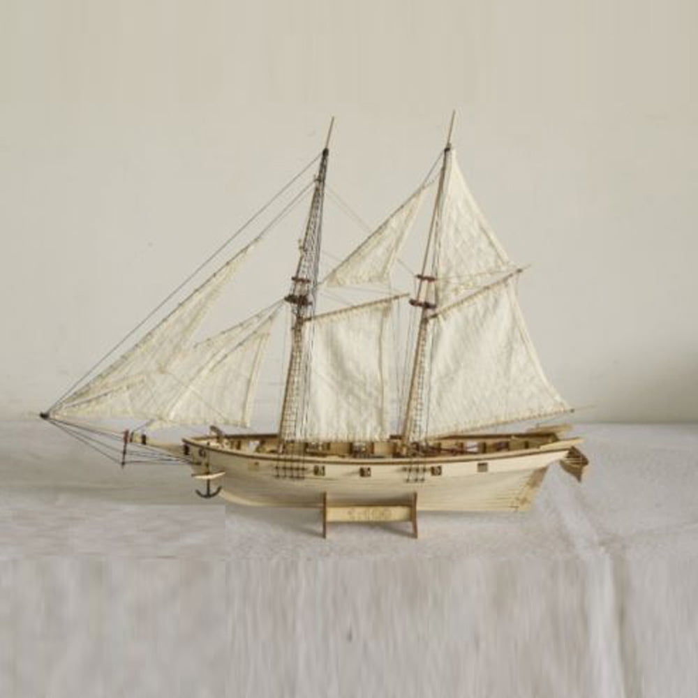 Ship Model Assembly Wood Tall Sailboat Boat Wooden Scale Decoration Diy Kit Sail 