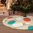 thumbnail image 5 of KLL 30" Christmas Tree Skirt Vintage Bowling Xmas Tree Skirts Mat for New Year Xmas Holiday Party Indoor Outdoor Home Decoration, 5 of 5